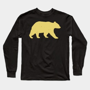 Distressed Vintage Bear Wild Nature Design Long Sleeve T-Shirt